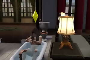 Sims 4 Sophie Honey takes a bath