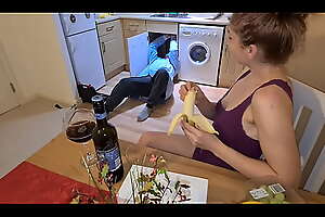 The luckiest amateur plumber filmed with a hidden camera.
