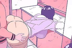 Hinata's ass pounded in the living room
