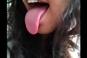 Sexy Brazilian Girl's Big Long Tongue and Uvula