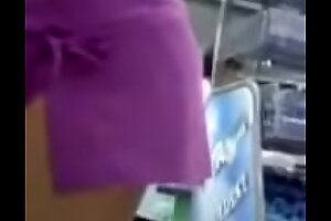 Sexy Short Purple Dress Upskirt -