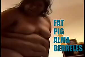 BIG FAT IDIOT ALMA SHAKING HER BLUBBER NAKED