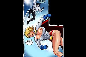 power girl and super girl threesome