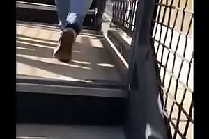 Girl going up the stairs