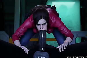 Claire Redfield Resident Evil suck the cock like a pro