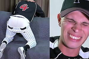 Straight U.S. Marine Spanked in a Baseball Uniform