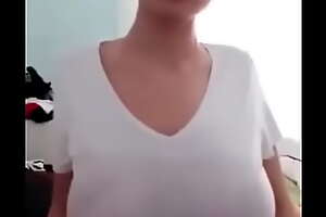 Turkish Girl With Huge Tits Wets Her Shirt