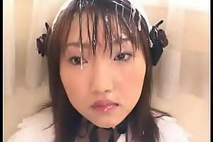 Play with cute girls and pour a lot of semen on the face　kasumi kobayashi