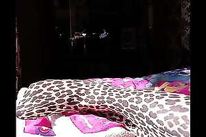 Leopard tights tease