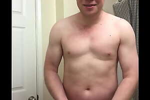 Naked dude shows off the results of hitting the gym