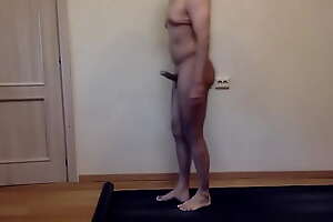 Nude indian male does exercise on webcam