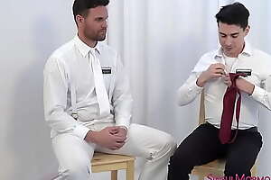 SinfulMormons.com - Soon, Elder Nobello is tied to the chair as President Reed proves his body loves the touch of a man!