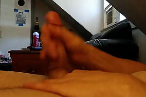 Stroking myself in side and front view