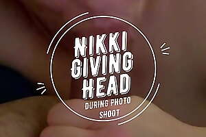 Nikki Rydell Giving Head During Photo Shoot