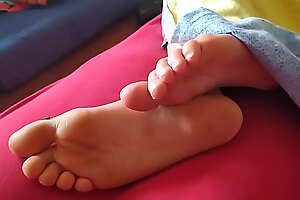 Young boy feet candid