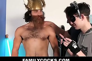 Step Uncle Teaches Nephews To Fuck And Lick Butts - FAMILYCOCKS.COM