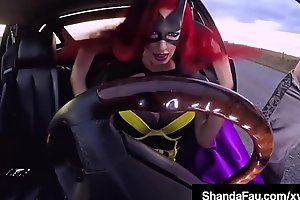 Busty BatGirl Shanda Fay Sucks Cock Roadside!