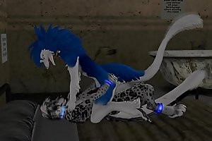 Adrammelech the Snow Leopard and Kvad Sivers the Sergal