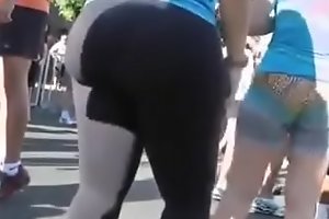Candid booty spandex