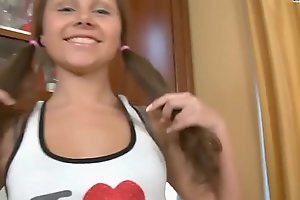singlegirlshd.com - Young east european teen girl masturbates when home alone