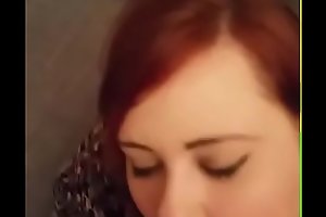 Redhead from camgirlslive.webcam giving a blowjob until explosive cum