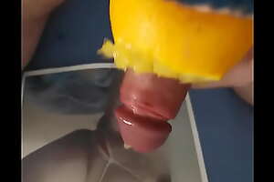 Orange pussy cum