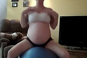 Pregnant Girl Playing